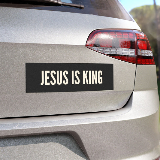 JESUS IS KING Car Magnet